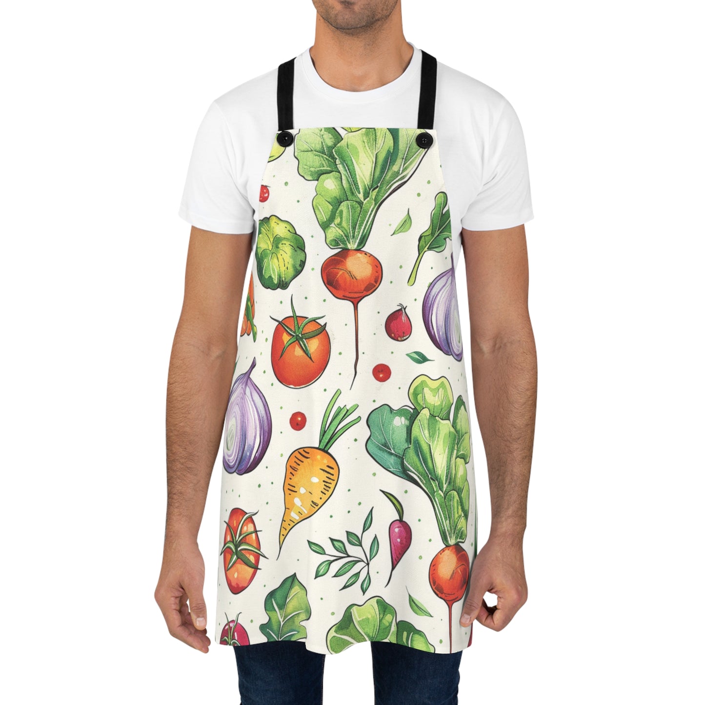 Colorful Vegetable Garden Apron for Chefs and Cooking Enthusiasts