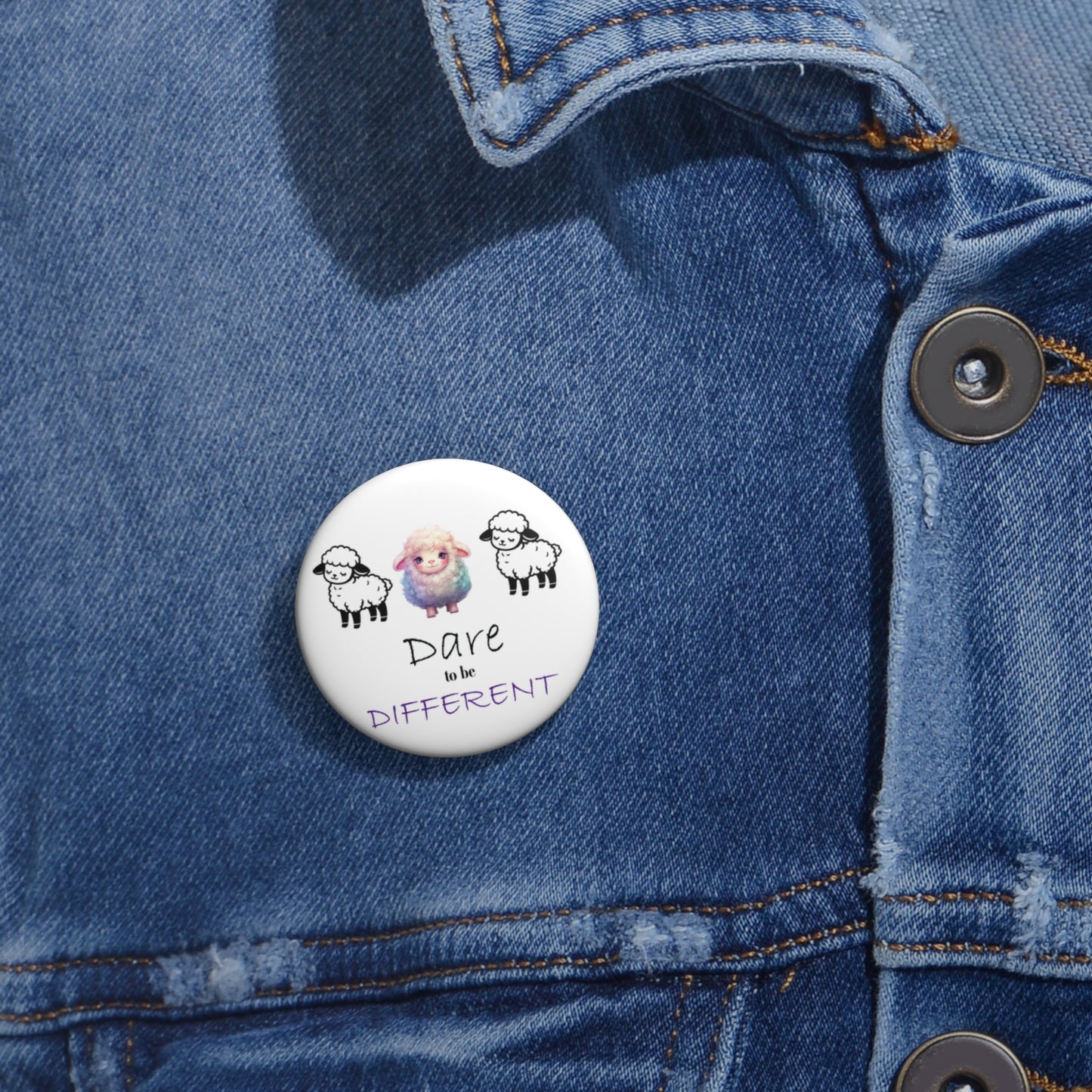 Custom 'Dare to be Different' Pin Buttons - Unique Flair for Individuality