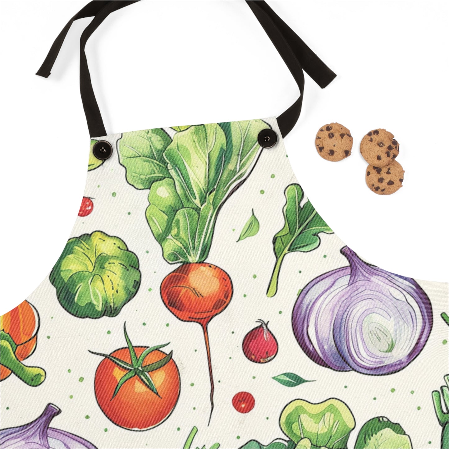 Colorful Vegetable Garden Apron for Chefs and Cooking Enthusiasts