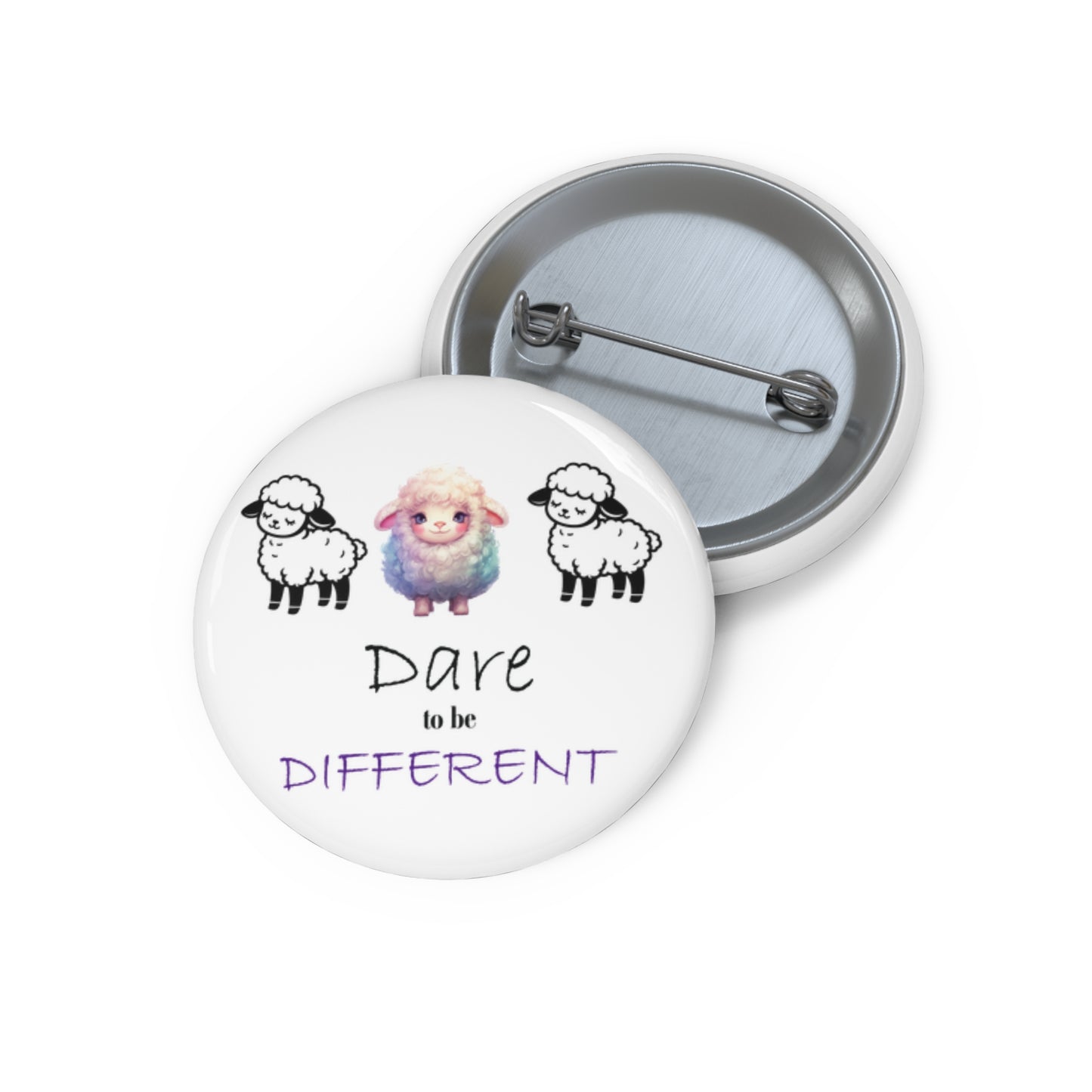 Custom 'Dare to be Different' Pin Buttons - Unique Flair for Individuality