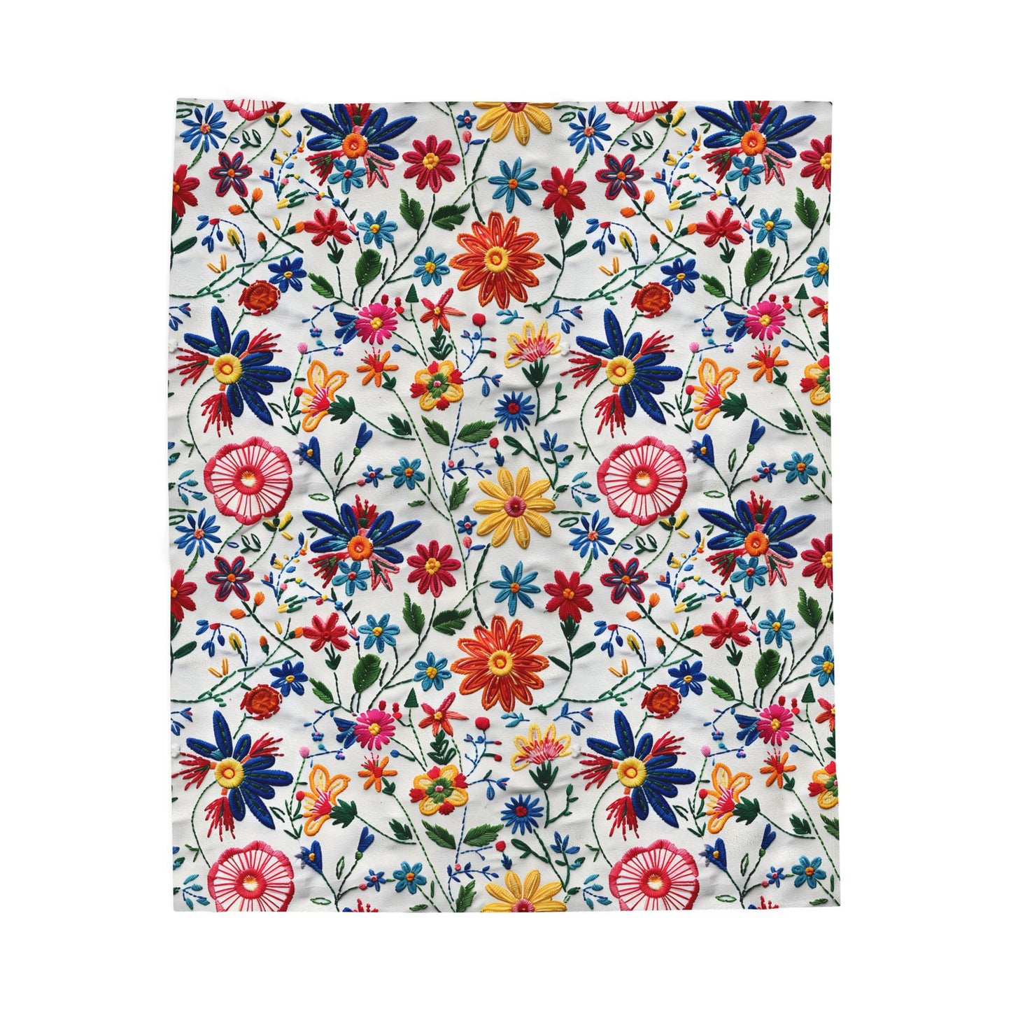 Plush Blanket - Bright Spring Blooms Design