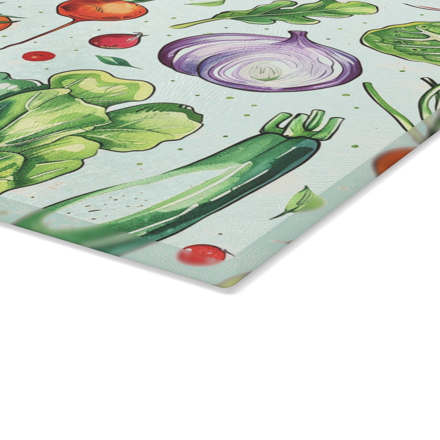 Vibrant Vegetable Glass Cutting Board - Perfect for Home Chefs and Gift Giving