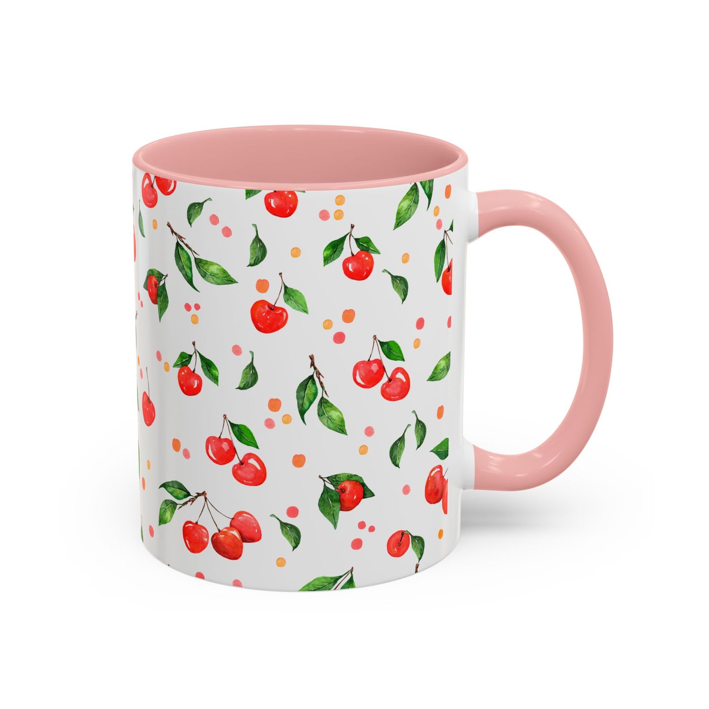 Cherry Blossom Accent Coffee Mug - 11oz & 15oz - Perfect Gift for Coffee Lovers