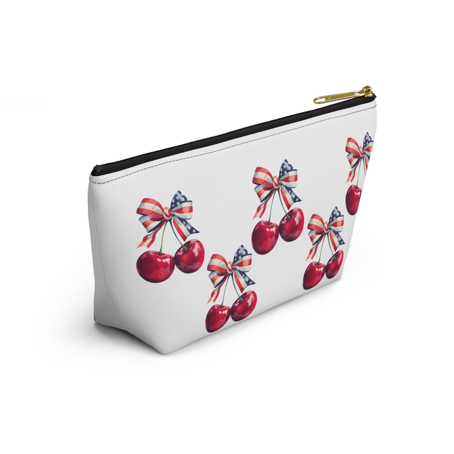 Cherry Bow Accessory Pouch - Cute Cosmetic Bag for Summer Celebrations