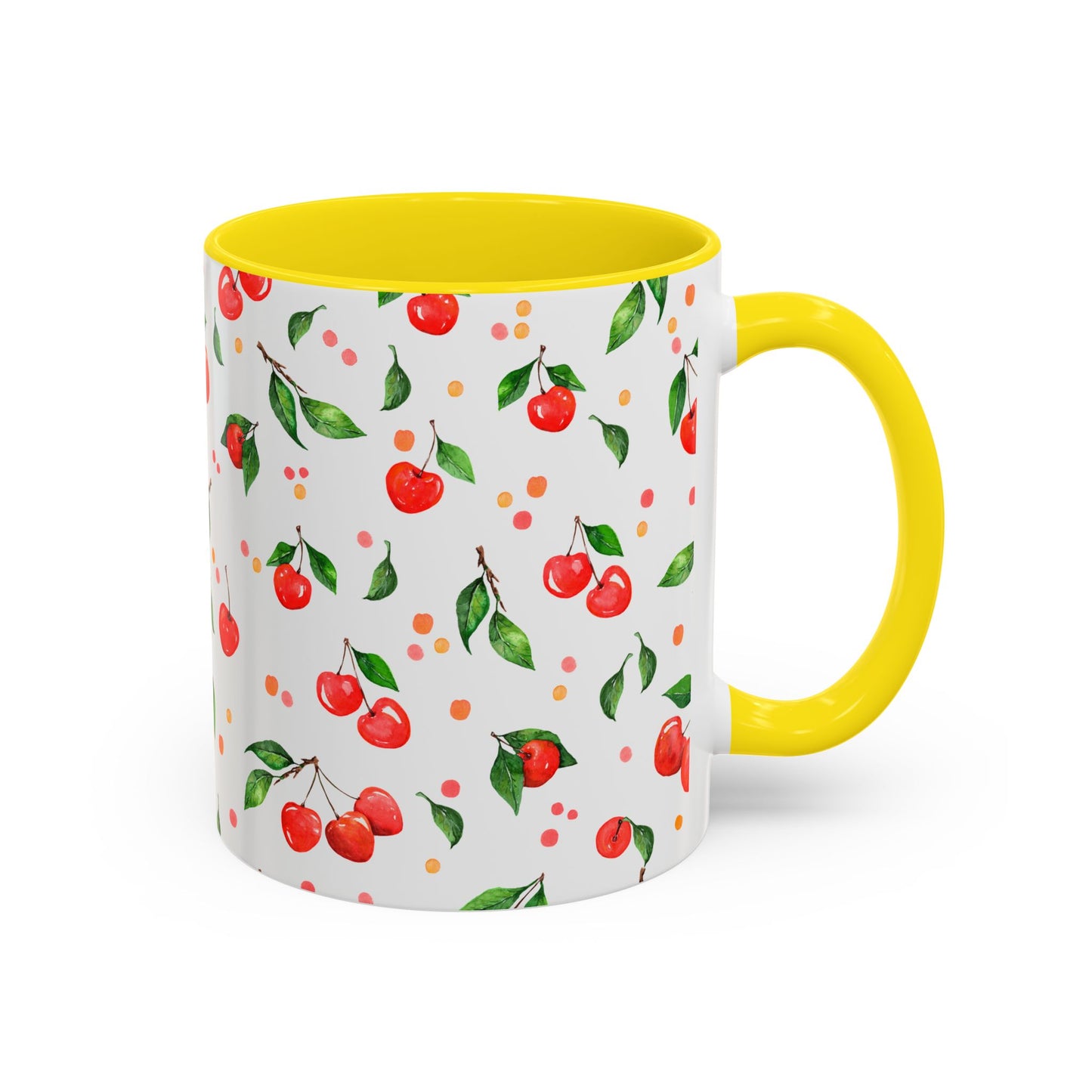 Cherry Blossom Accent Coffee Mug - 11oz & 15oz - Perfect Gift for Coffee Lovers