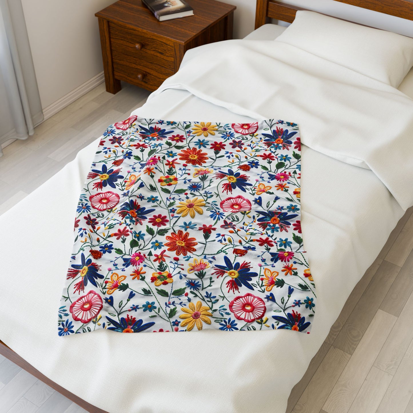 Plush Blanket - Bright Spring Blooms Design