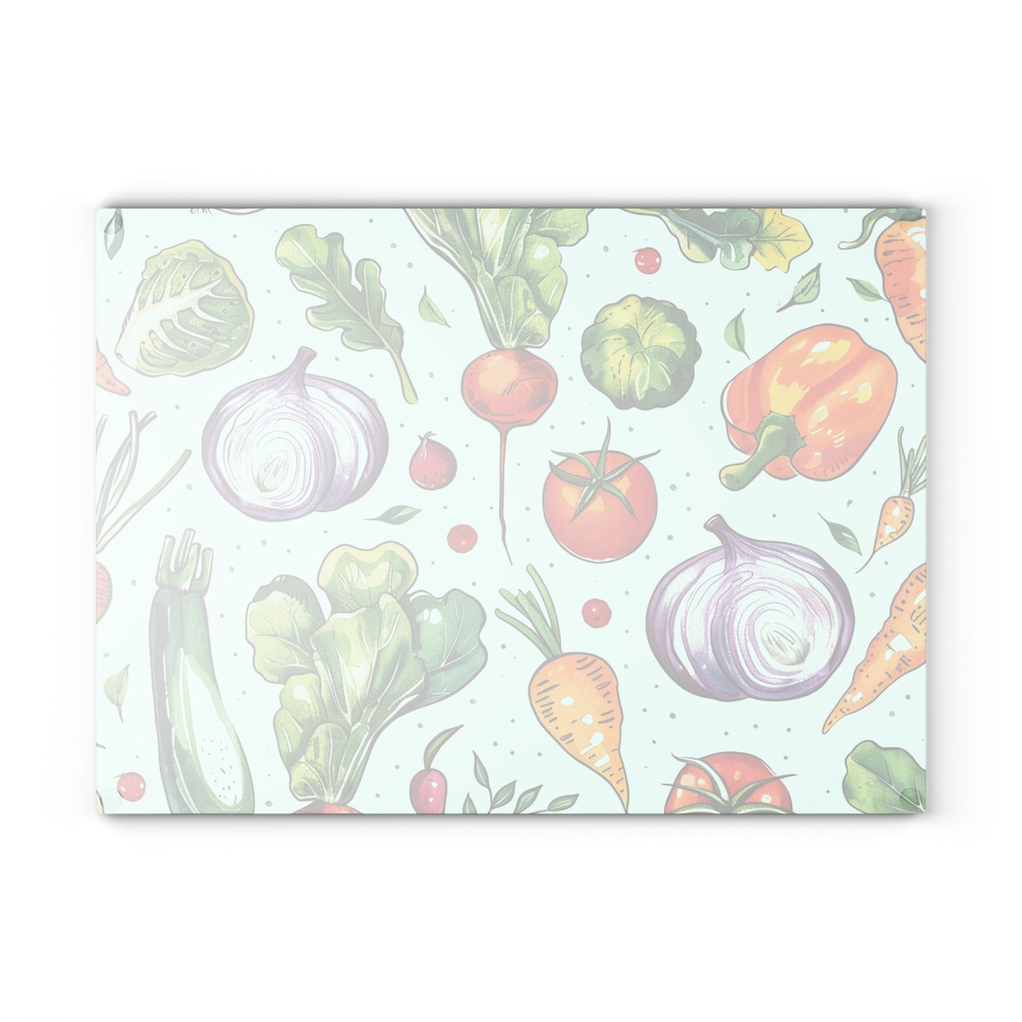 Vibrant Vegetable Glass Cutting Board - Perfect for Home Chefs and Gift Giving