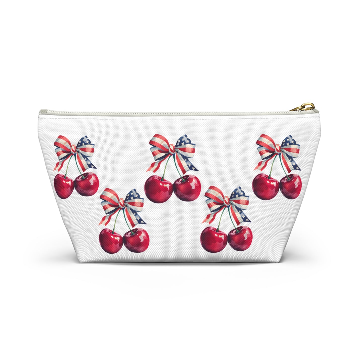 Cherry Bow Accessory Pouch - Cute Cosmetic Bag for Summer Celebrations