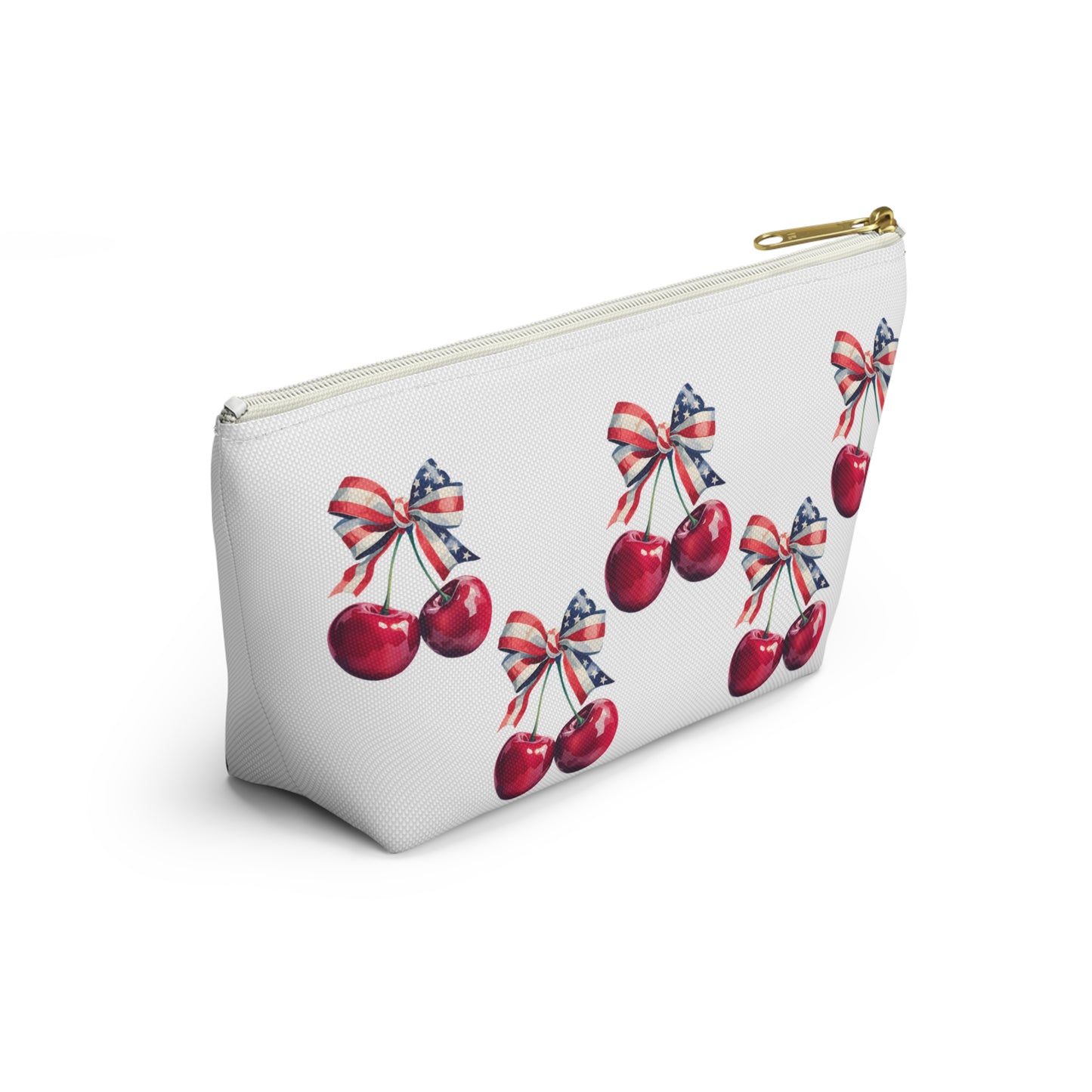 Cherry Bow Accessory Pouch - Cute Cosmetic Bag for Summer Celebrations