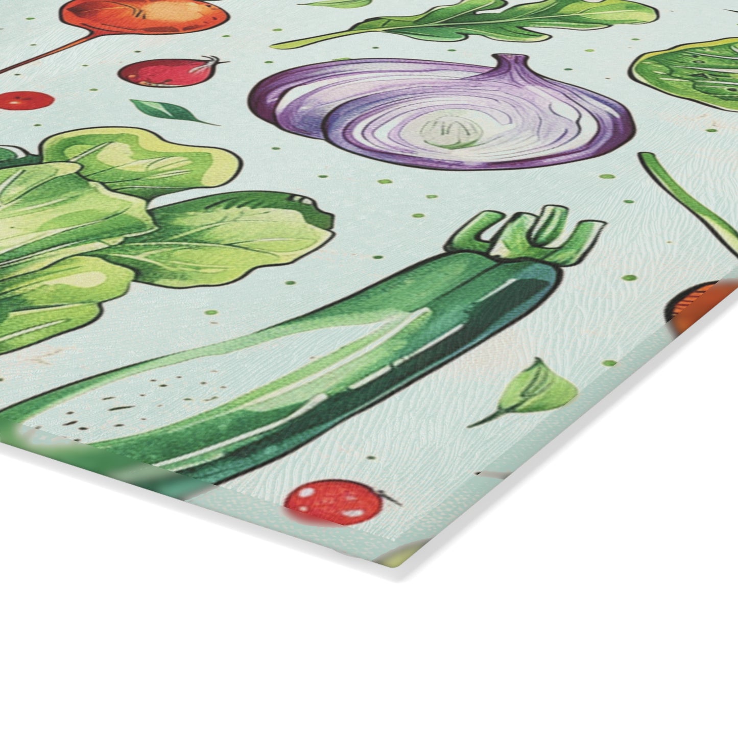 Vibrant Vegetable Glass Cutting Board - Perfect for Home Chefs and Gift Giving