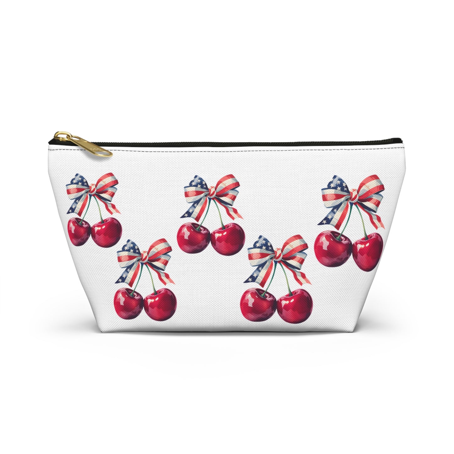 Cherry Bow Accessory Pouch - Cute Cosmetic Bag for Summer Celebrations