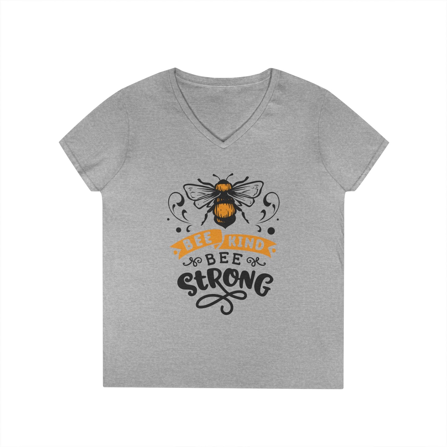 Bee Kind Bee Strong Ladies' V-Neck T-Shirt