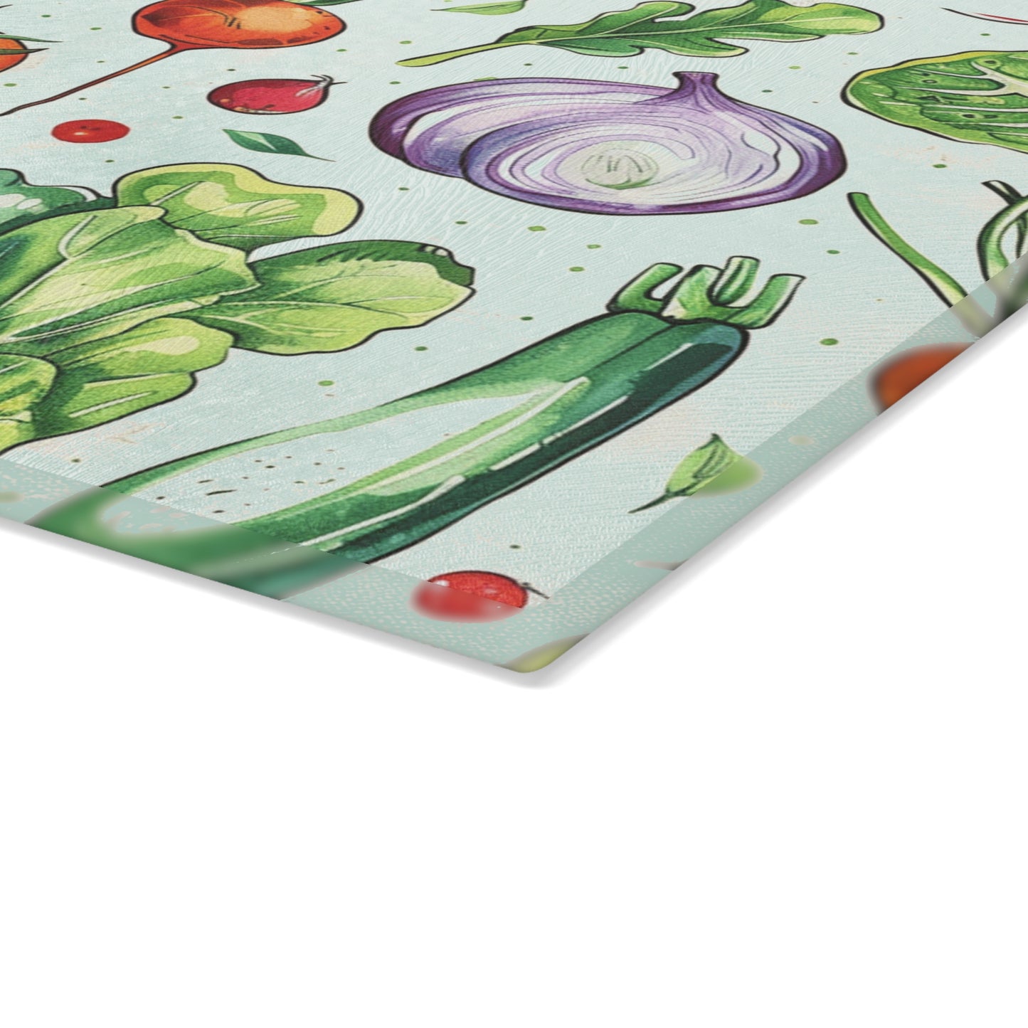 Vibrant Vegetable Glass Cutting Board - Perfect for Home Chefs and Gift Giving