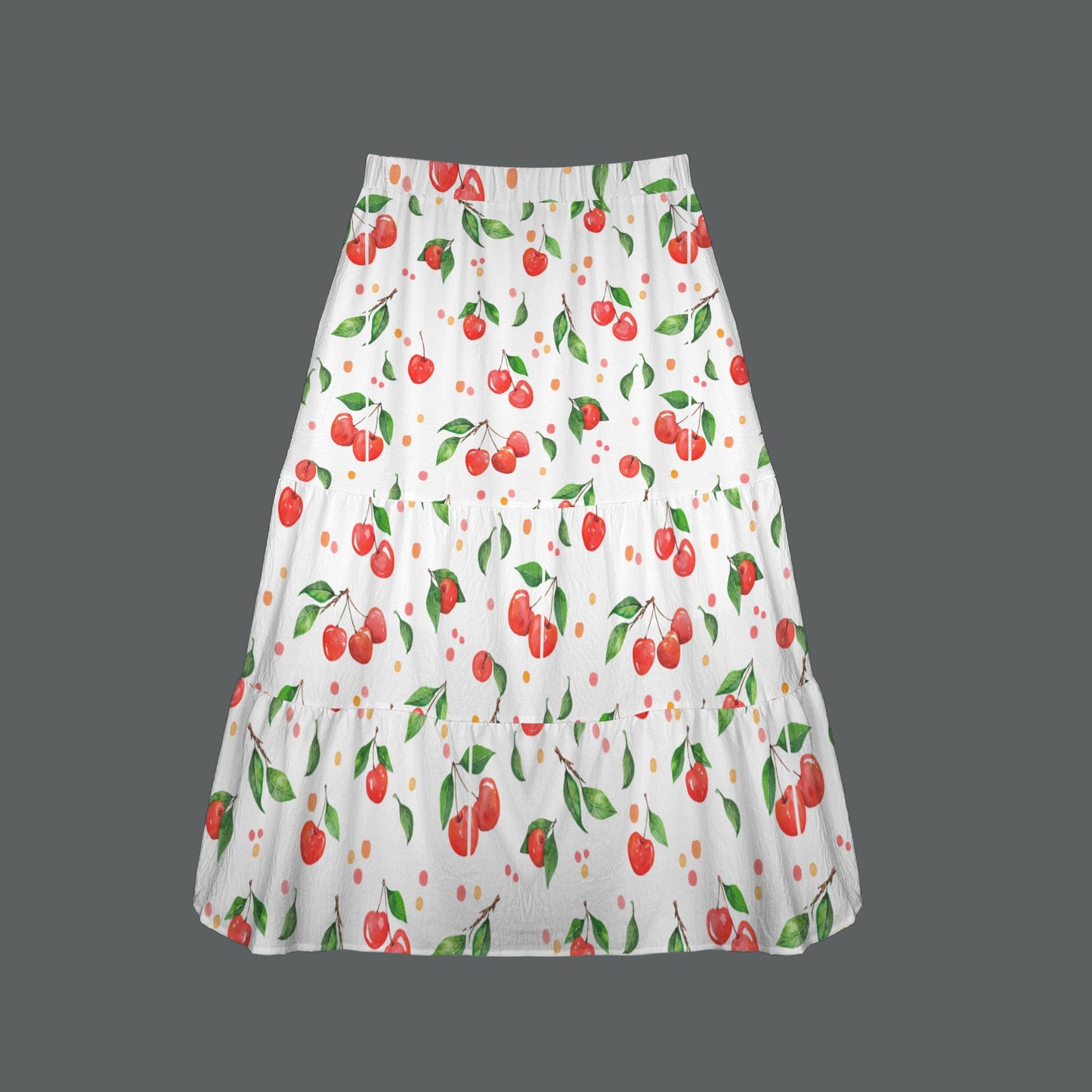 Tiered Skirt - Cherries