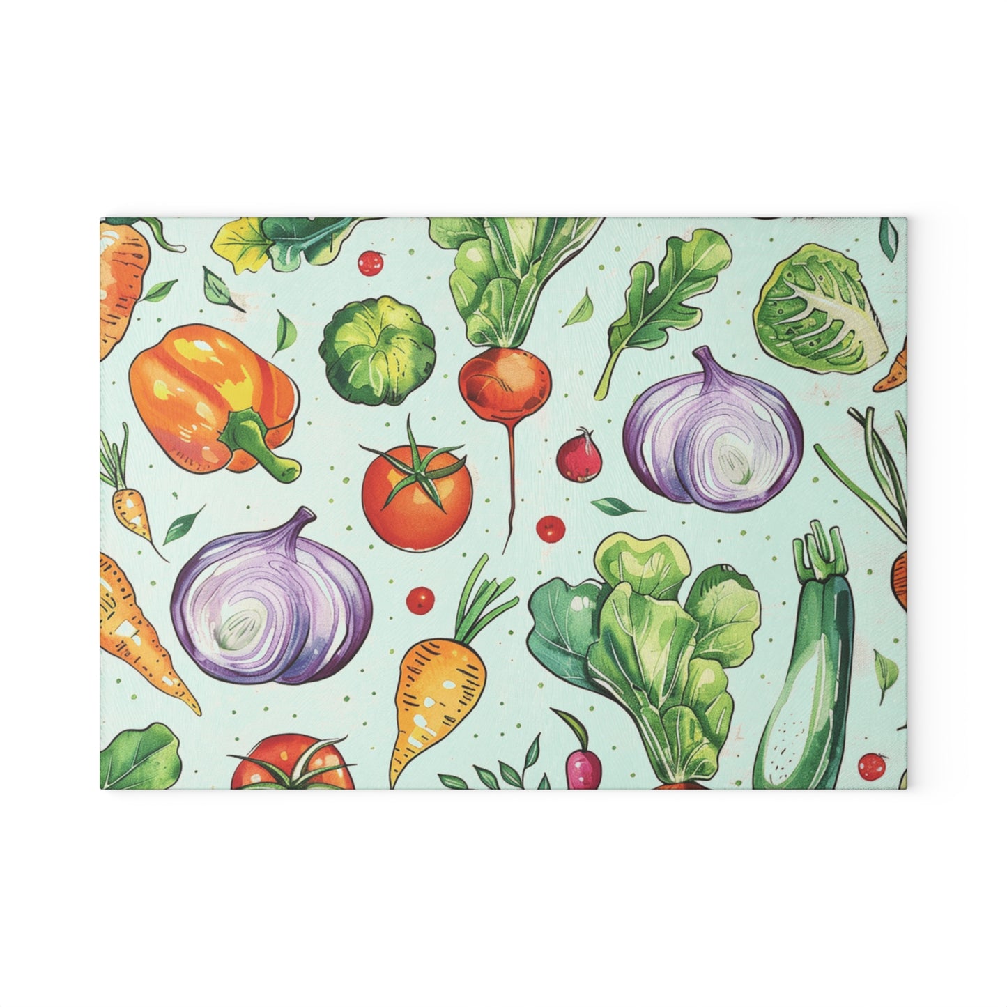 Vibrant Vegetable Glass Cutting Board - Perfect for Home Chefs and Gift Giving