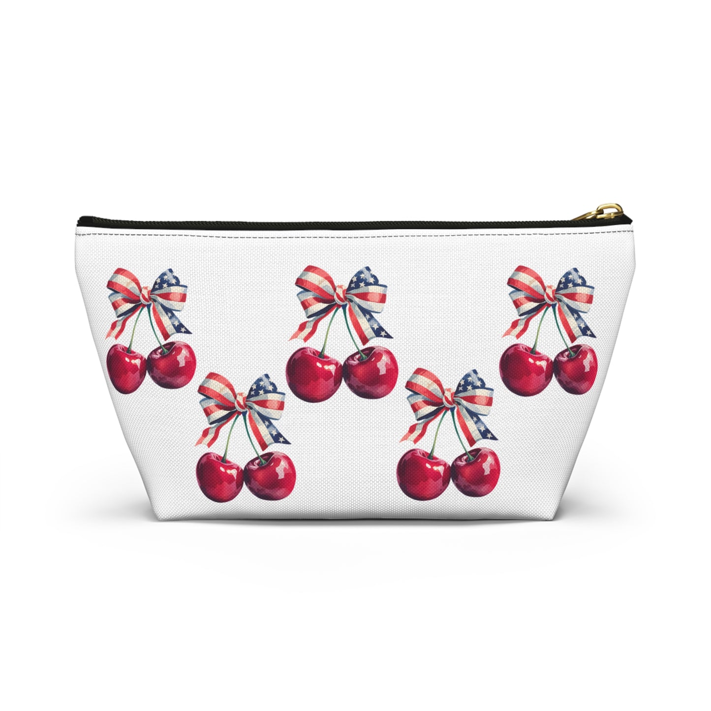 Cherry Bow Accessory Pouch - Cute Cosmetic Bag for Summer Celebrations