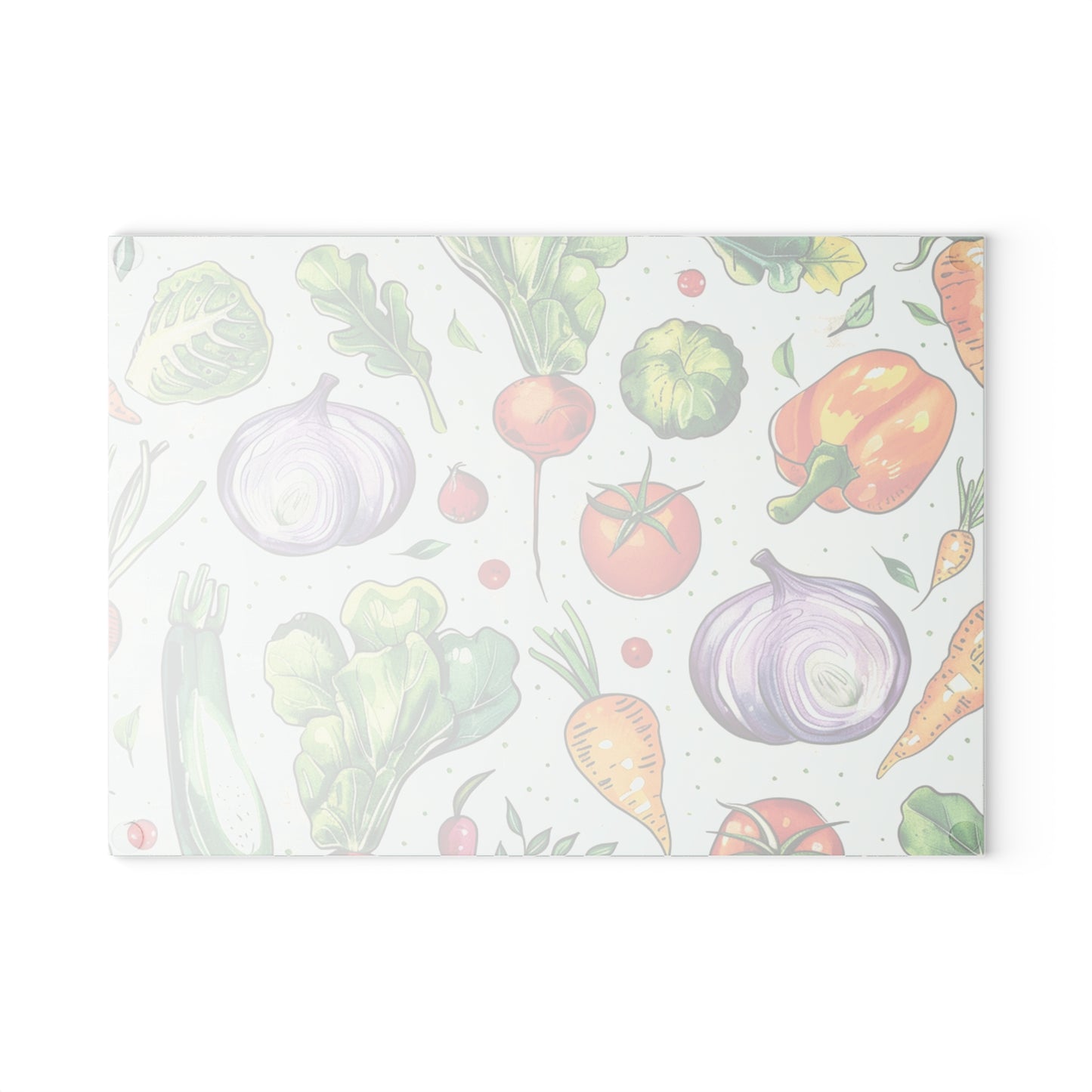 Vibrant Vegetable Glass Cutting Board - Perfect for Home Chefs and Gift Giving